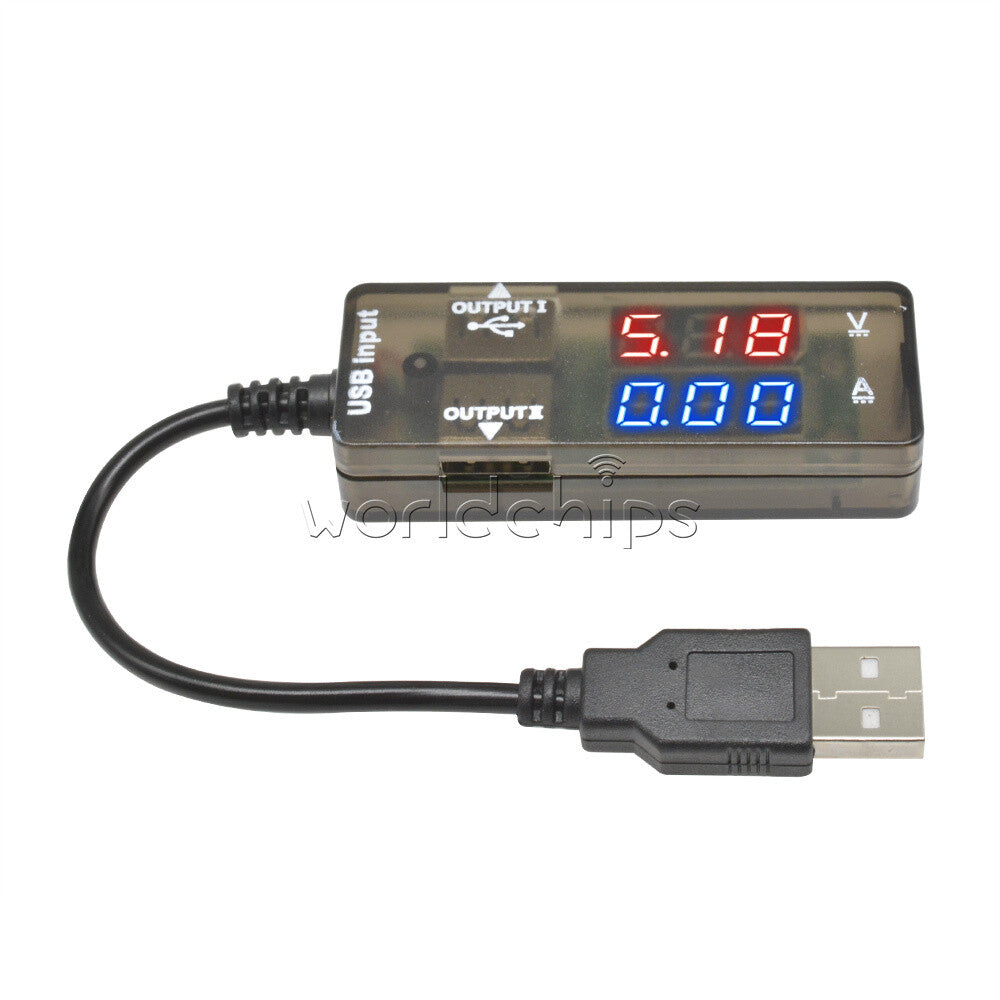 4pcs Red+Blue 0.28″ LED USB Charge Doctor Voltage Current Power Meter Tester