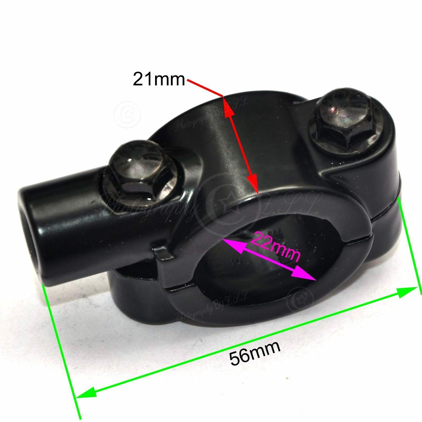 Motorcycle e-Bike Bike Rear Mirror Mount Clamp Holder Hand Bar Bracket Part -8mm