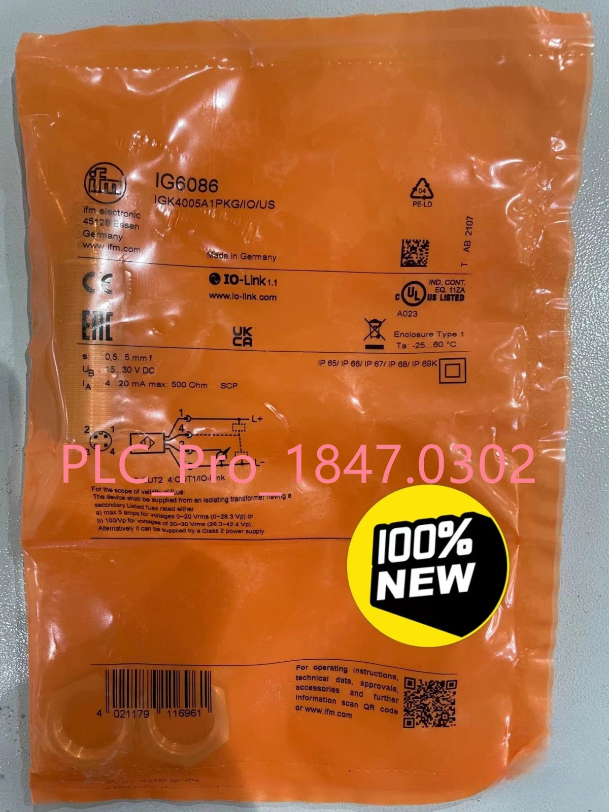 IG6086 1PCS   IFM IG6086 Proximity Switch Sensor  Fast delivery #P