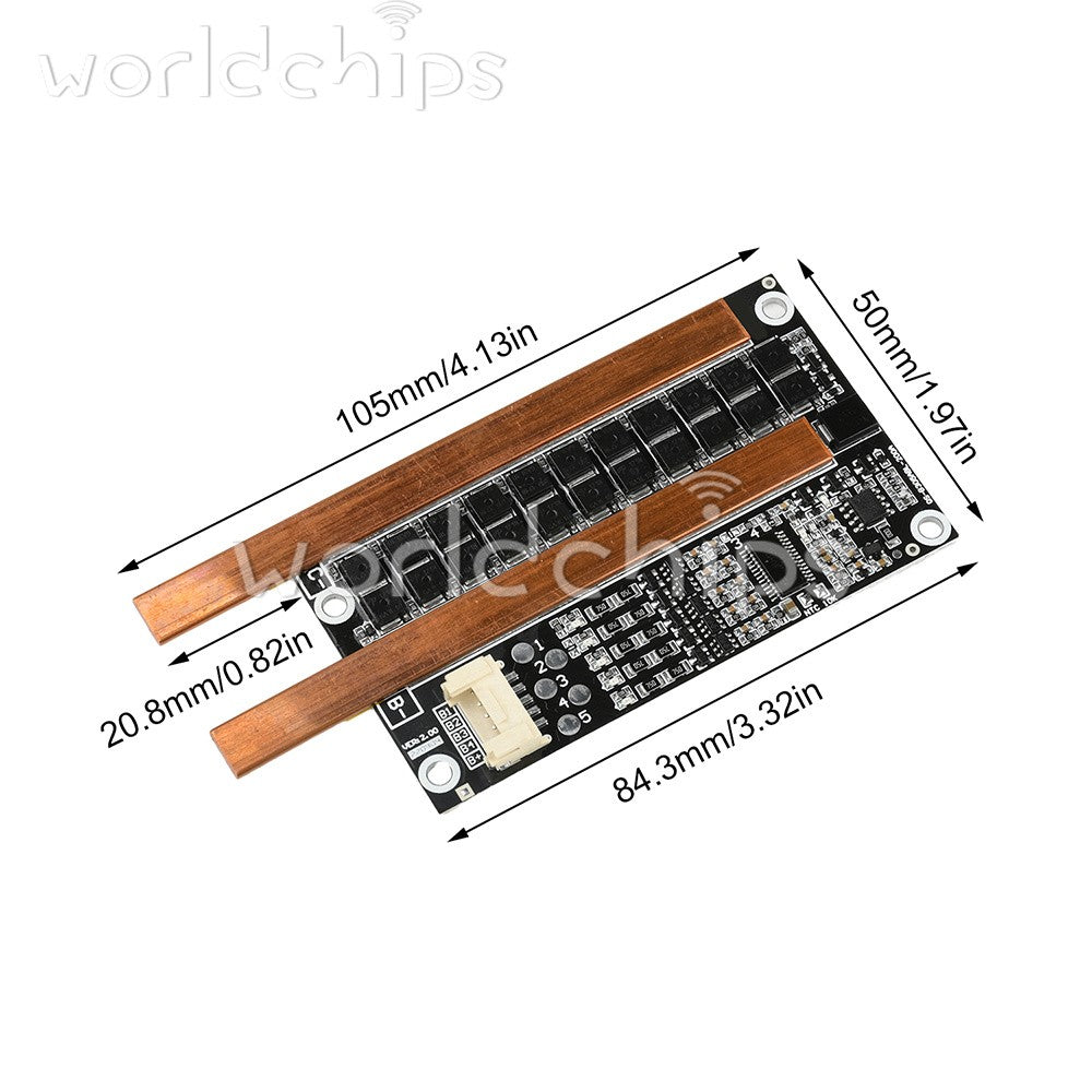 3S 4S 120A Continuous Current Same-Port Balanced Li-ion Battery Protection Board
