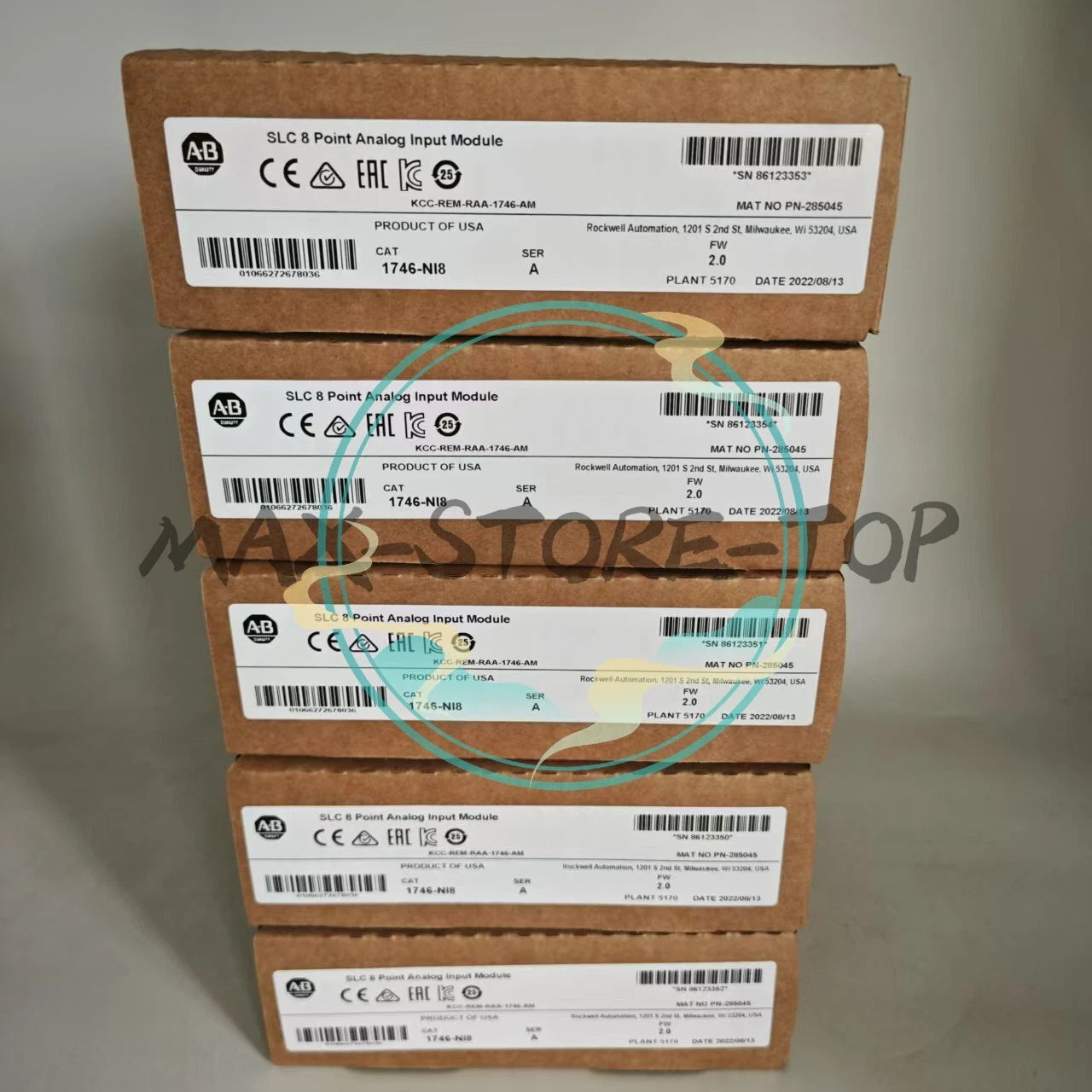 1 PCS  Sealed AB 1746-NI8 SER A SLC 500 Analog Input Module 1746NI8 In US