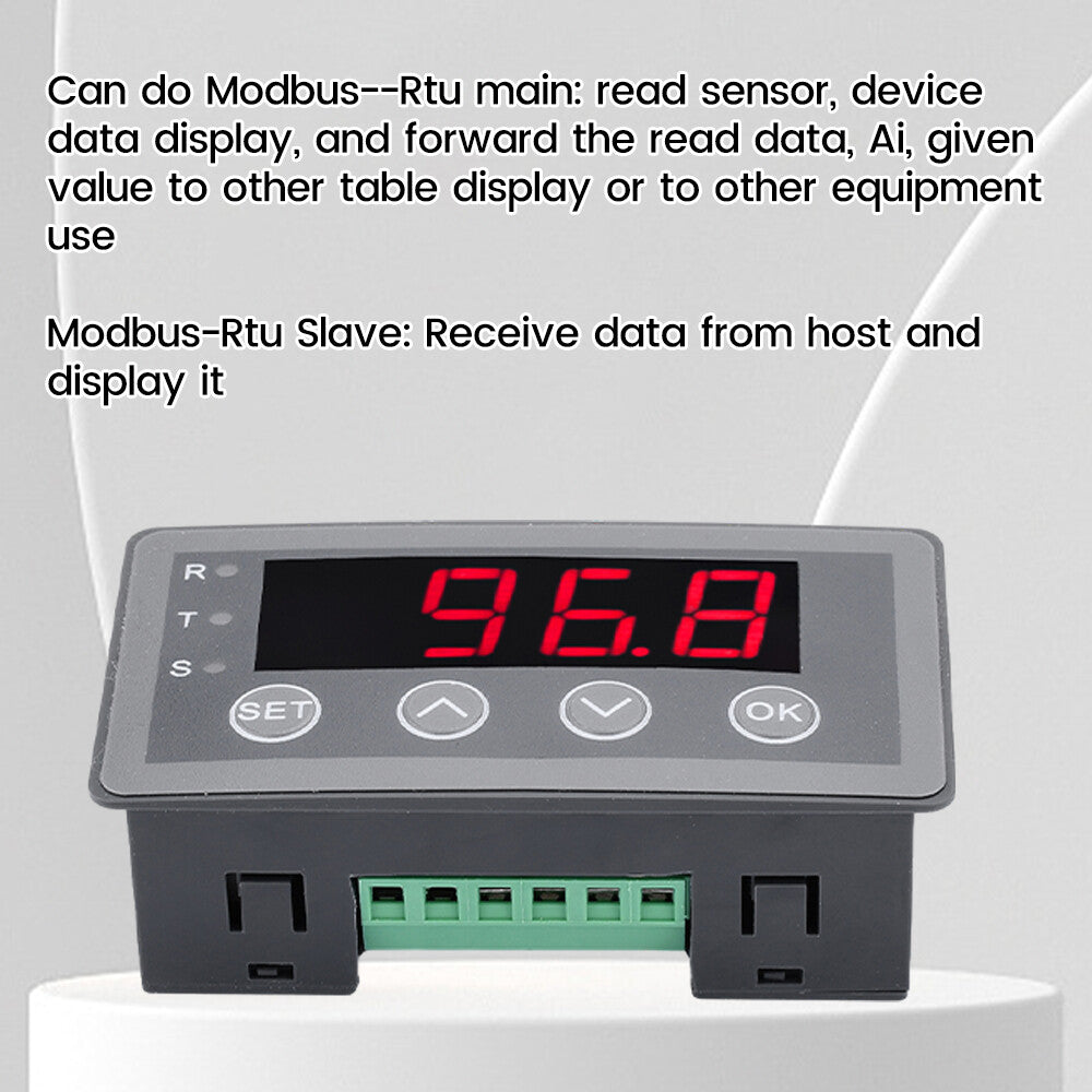 DC 6-25V 40mA 0.56 inch Digital Display Meter RS485 Modbus-Rtu Analog Signal