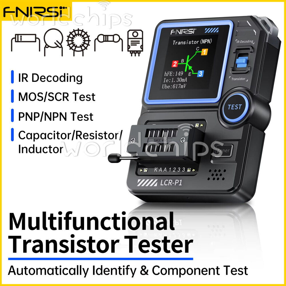 FNIRSI LCR-P1 Transistor Tester Diode Triode Capacitance Meter LCR ESR MOSFET US