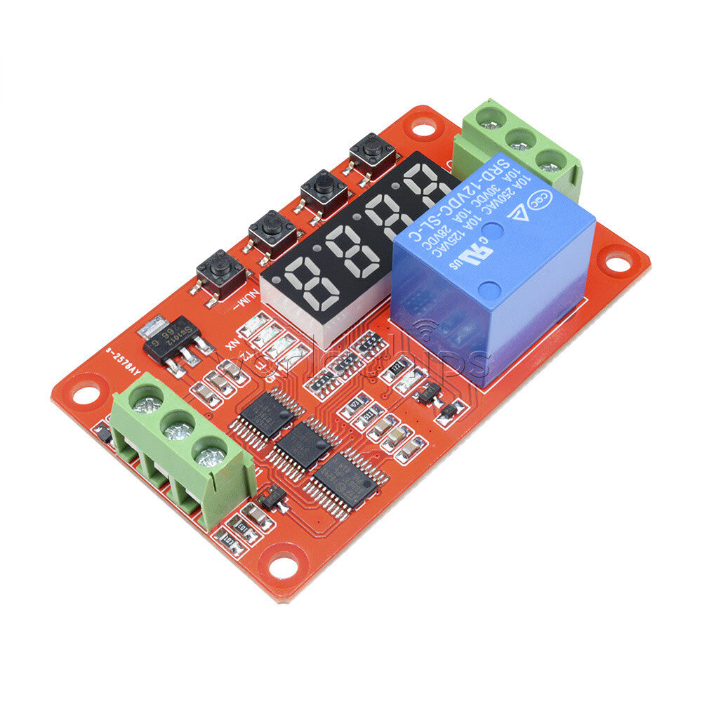 10PCS 12V Automation Delay Multifunction Self-lock Relay Cycle Timer Module PLC