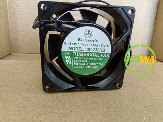 1 PCS BI-SONIC Fan 3C-230HB AC 230V 8038 8CM 2 WIRE cooling fan Aluminum frame