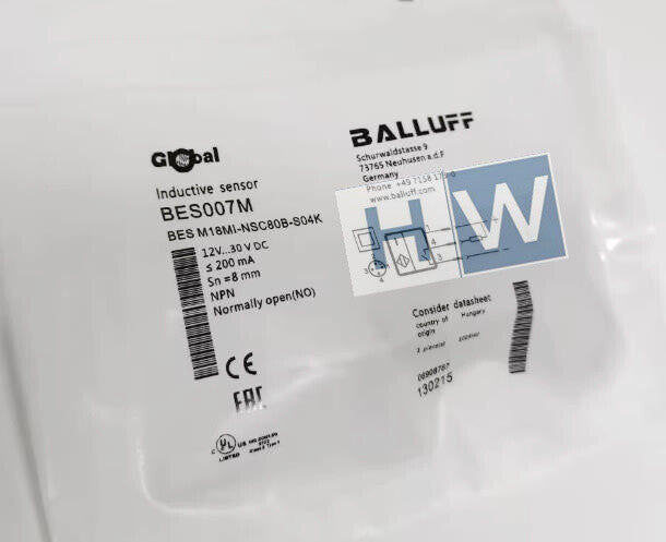 1PC  BALLUFF Inductive Sensor BES007M Proximity Switch BES M18MI-NSC80B-S04K