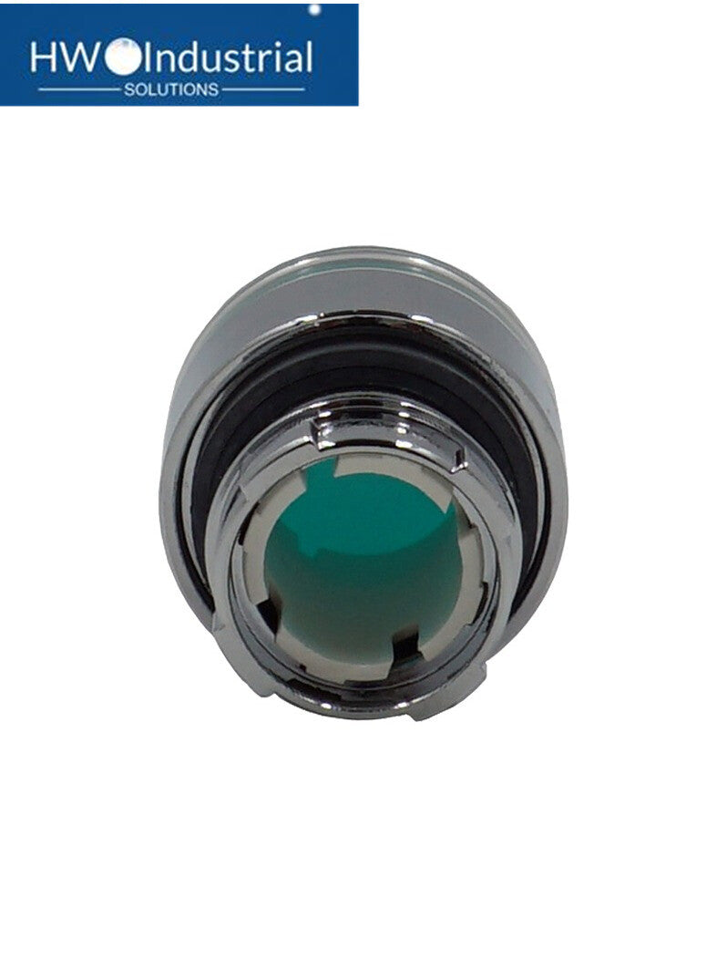 2PCS  Green Self Resetting Metal Strip Light Button Head ZB2BW33C ZB2-BW33C