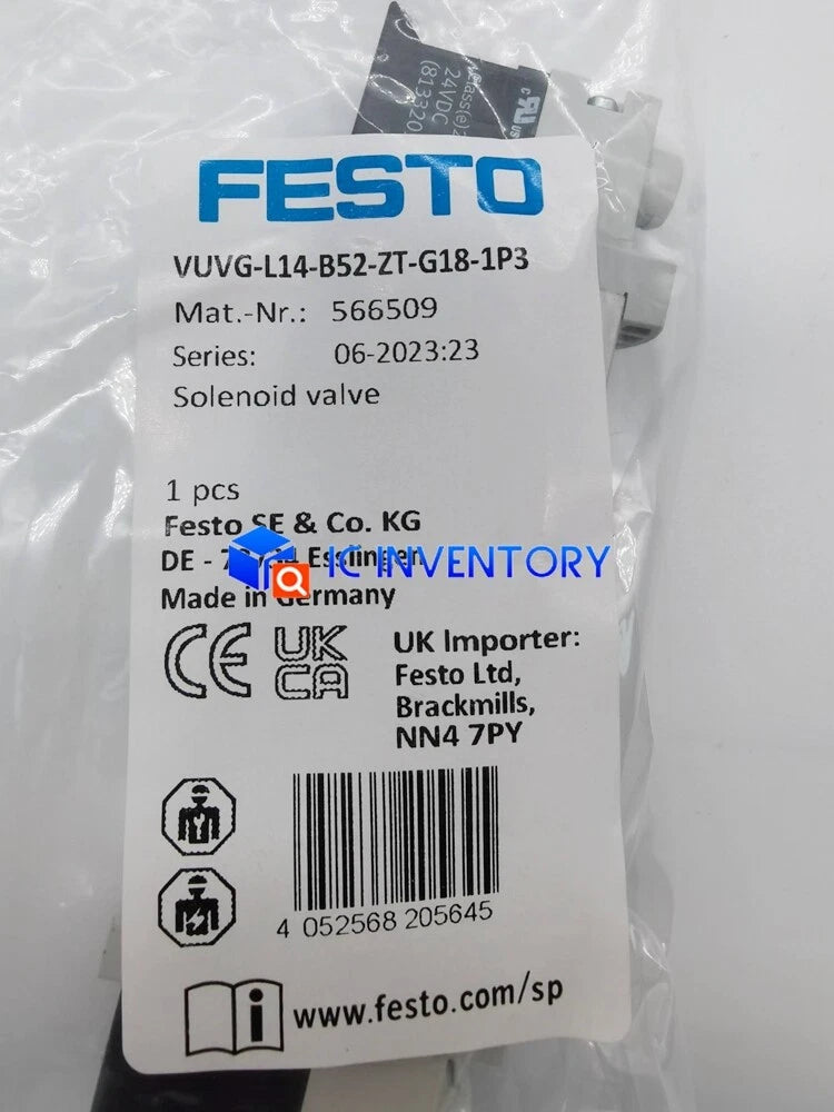 1PCS  FESTO Solenoid Valve VUVG-L14-B52-ZT-G18-1P3 #P