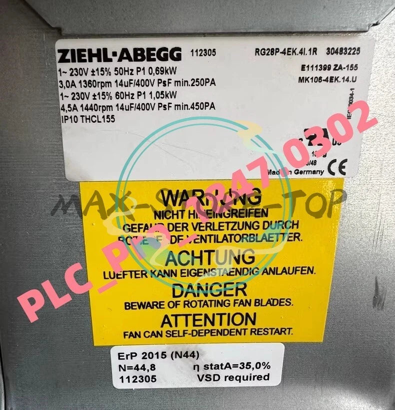 1PCS   ZIEHL-ABEGG RG28P-4EK.4l.1R Fan Quality Assurance Fast delivery