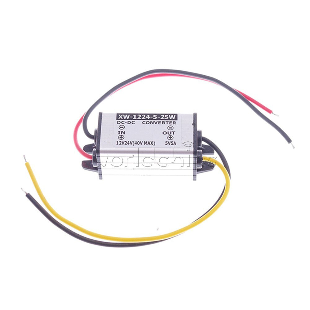 10PCS DC-DC 12V/24V to 5V 5A 25W Converter Step Down Buck Power Supply Regulator