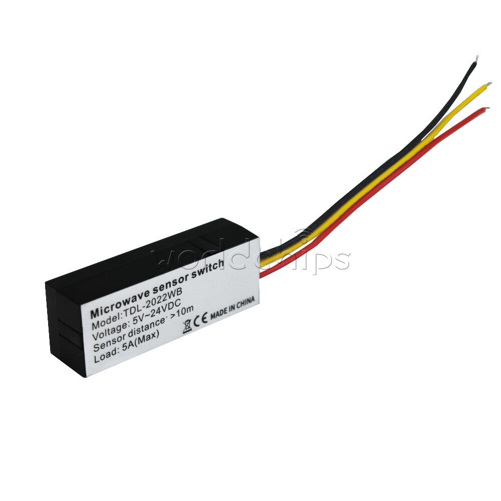 TDL-2022WB 5V 12V 24V Microwave Radar Sensor Induction Switch 5A 360° 8-10m