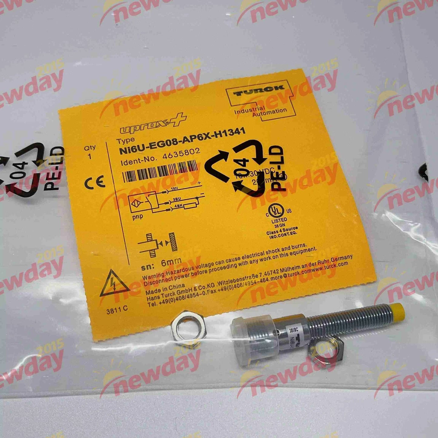 QTY:1PC Ni6U-EG08-AP6X-H1341 Proximity Switch Sensor 10-30VDC 200mA