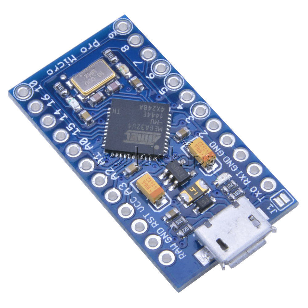 2Pcs Leonardo Pro Micro ATmega32U4 3.3V 8MHz Replace ATmega328 Arduino Pro Mini