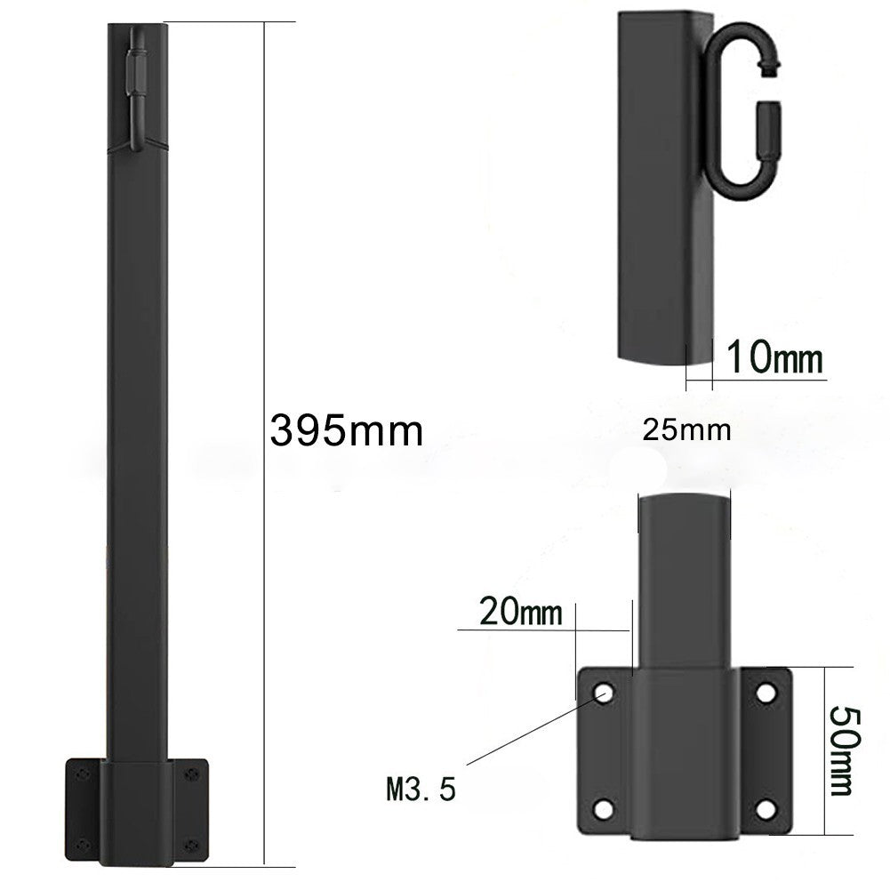 4 Pcs Metal Poles with Clips for String For Light Installation Outdoors