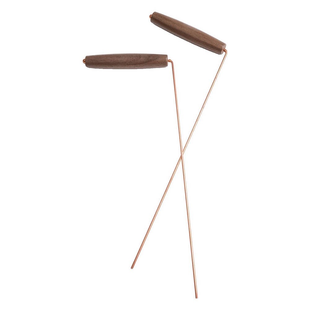 Copper and Walnut Dowsing Rods Kit with Elegant Design for Enthusiasts