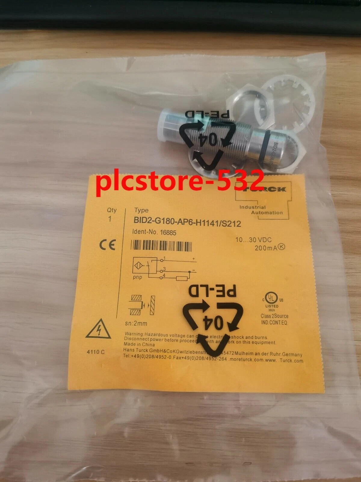 TURCK BID2-G180-AP6-H1141/S212 PROXIMITY SWITCH #P