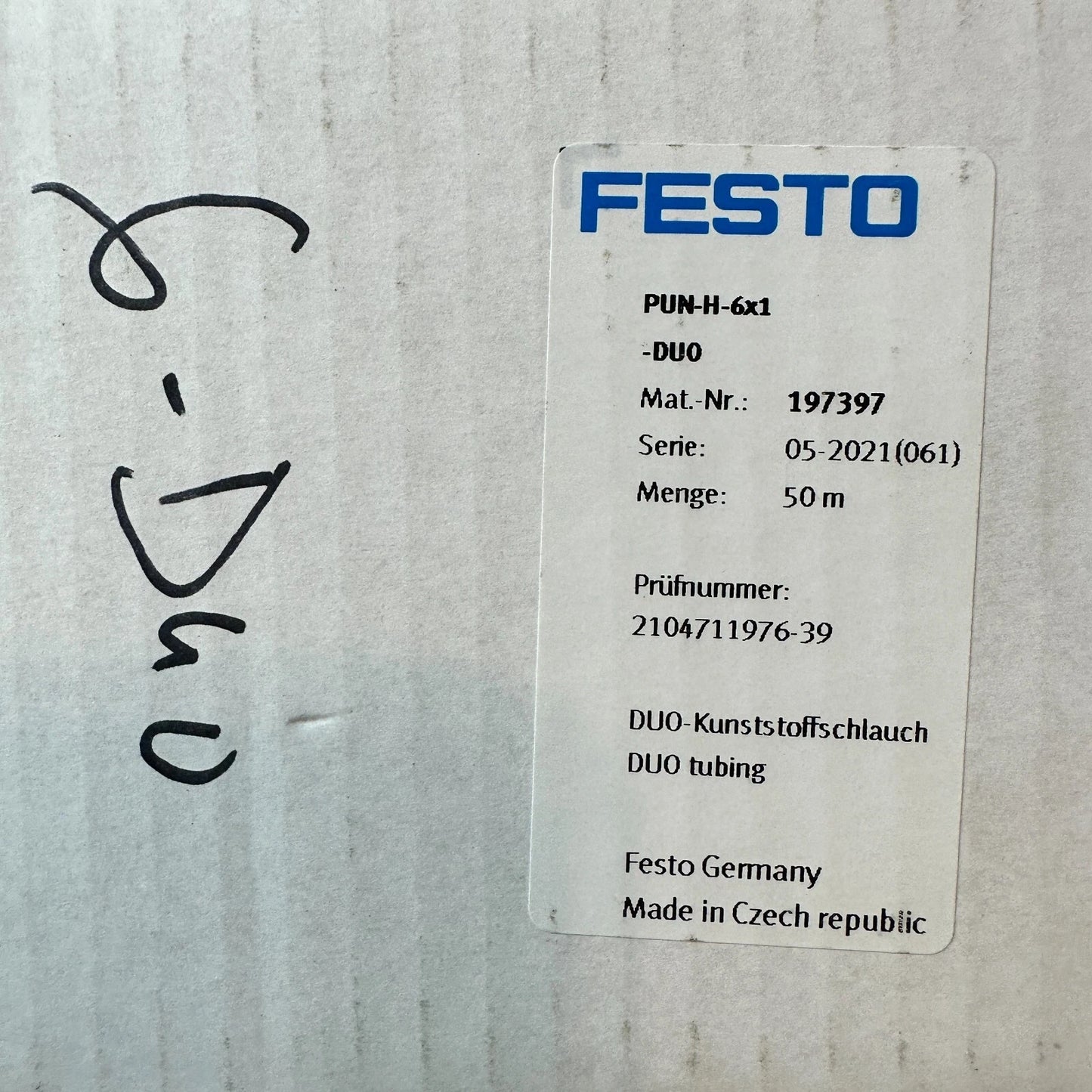 Festo 197397 Model PUN-H-6x1-Duo Tubing 50 meters #P