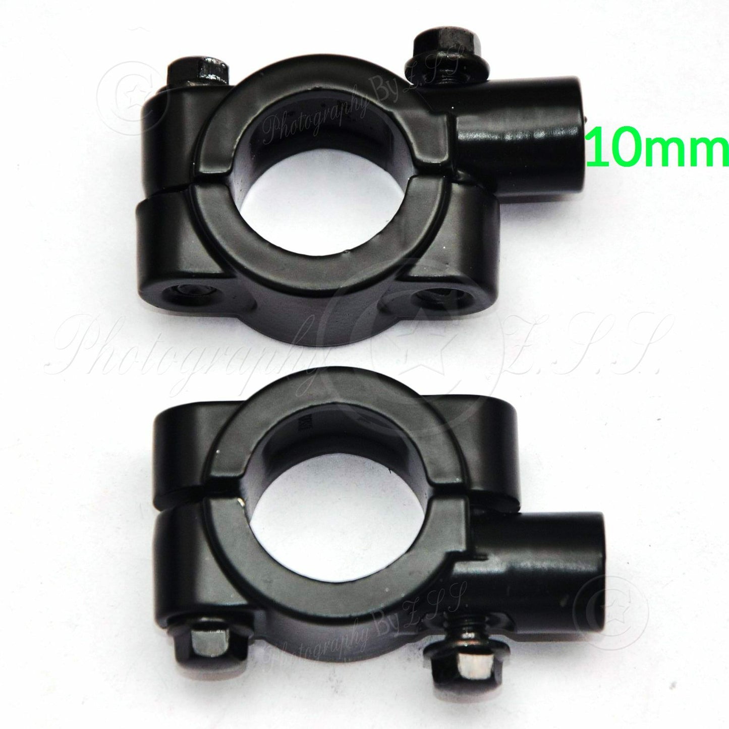 Motorcycle e-Bike Bike Rear Mirror Mount Clamp Holder Hand Bar Bracket Part-10mm