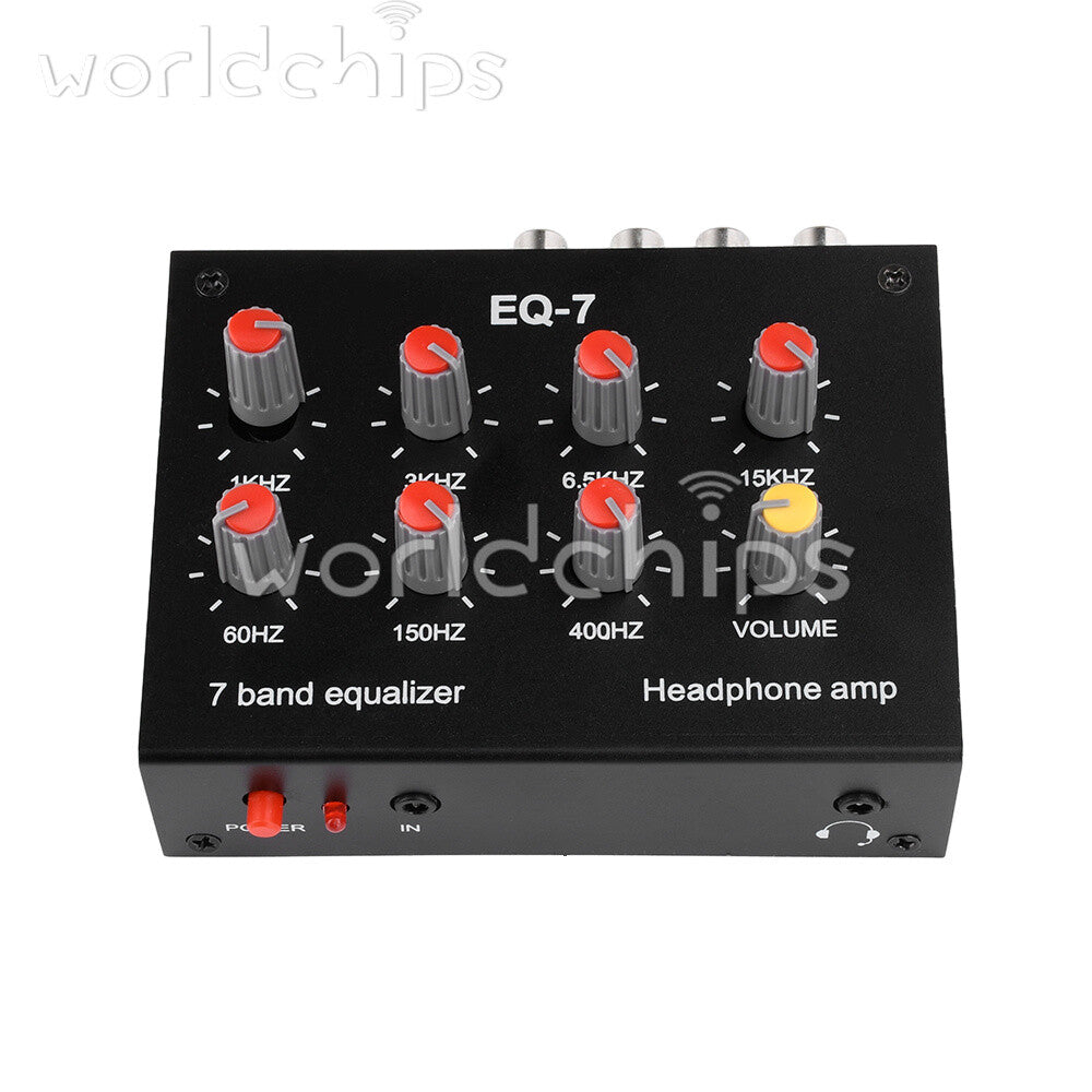 Audio EQ-7 Audio Signal Preamplifier 7 Band Equalizer Adjust Car Phone Amplifier