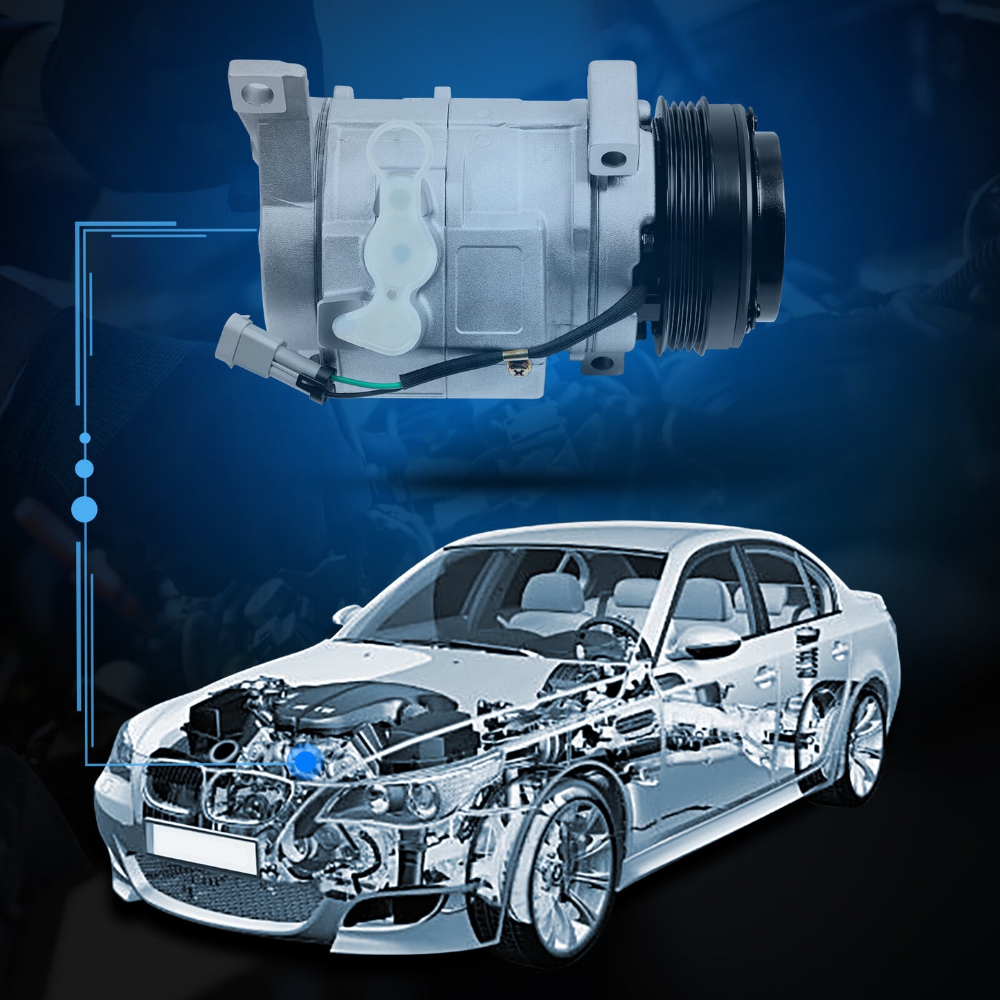 A/C Compressor For 2006-2012 2013 2014 Chevrolet Express GMC Savana 20880831
