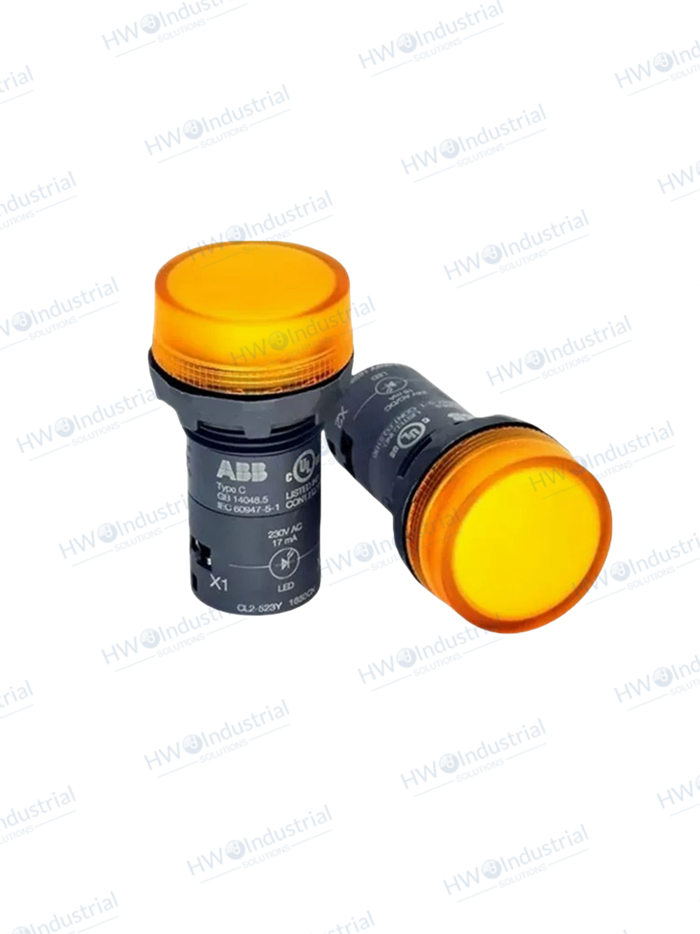 10/Pieces CL2-623Y AC230V ABB Indicator Light LED Yellow Button Light