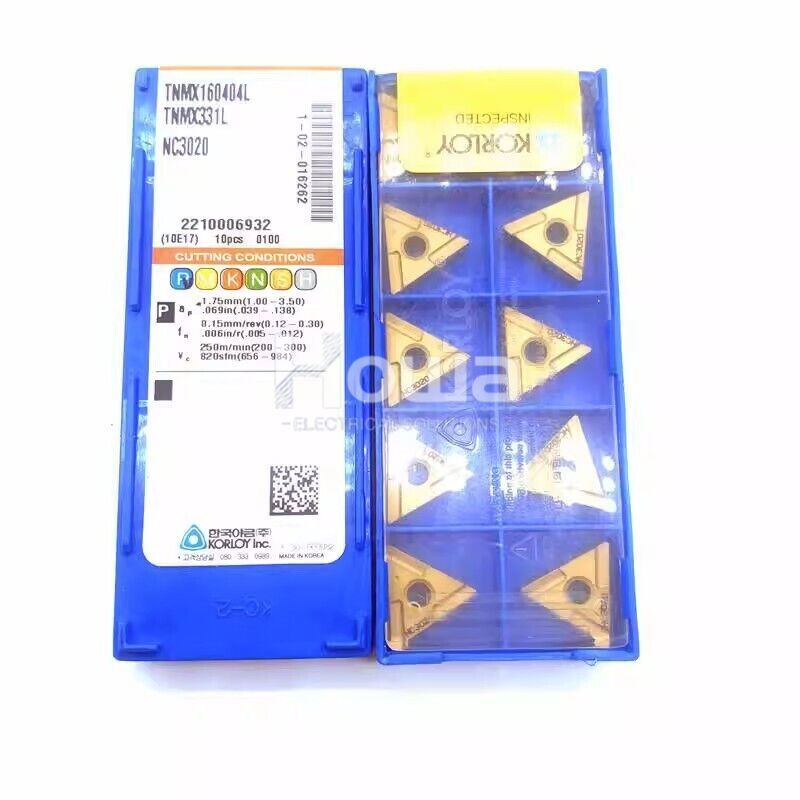 10pcs/box KORLOY TNMX160404L NC3020 TNMX331L Carbide Inserts Turning Blade