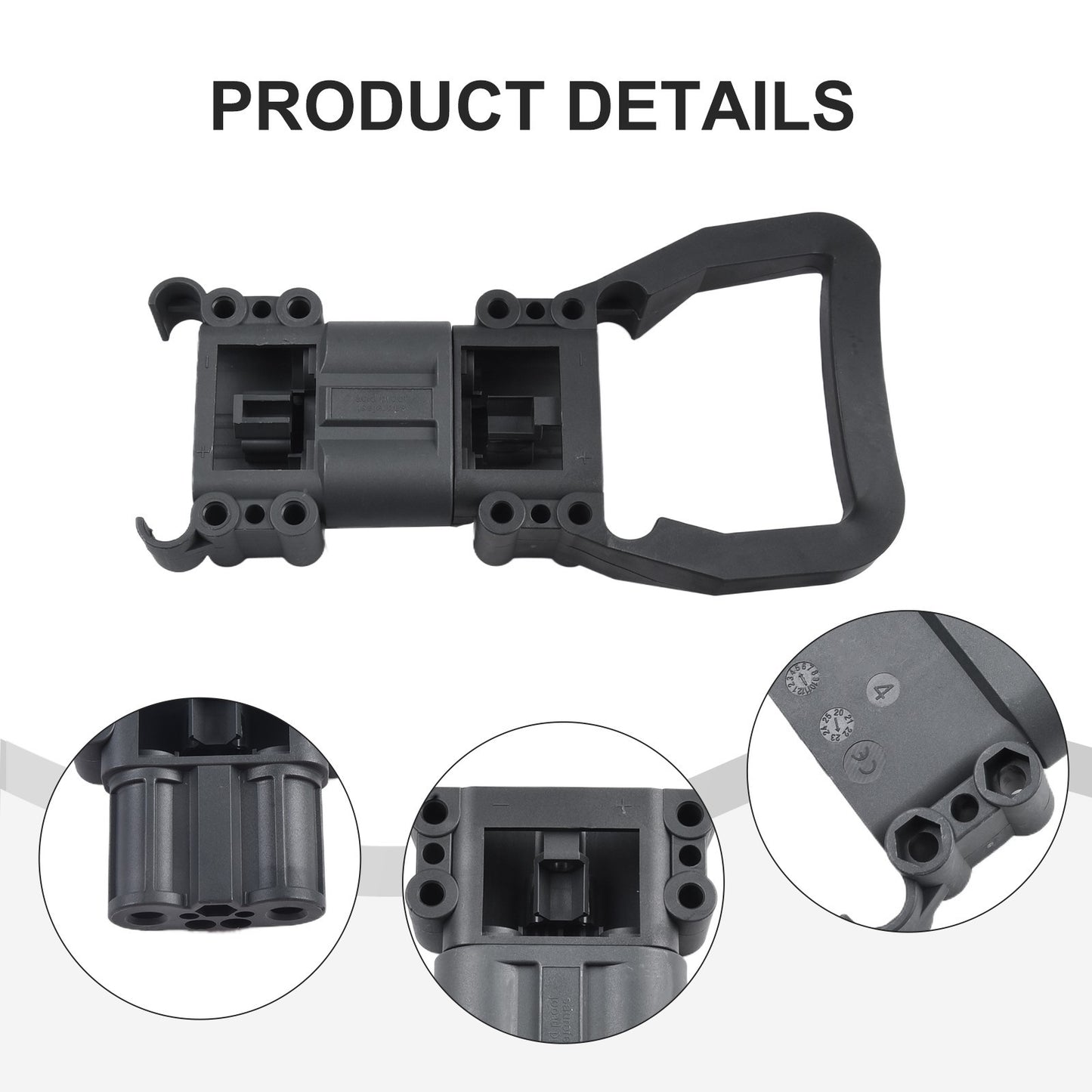 Battery Connector Forklift Connector 150V 80A/160A AC/DC Black IP23 PP