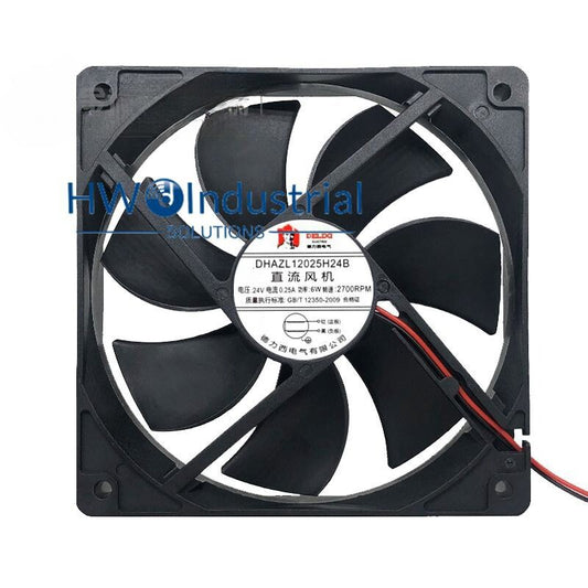 1PC DELIXI DHAZL12025H24B 24V 0.25A 12CM 12025 2-wire Inverter Cooling Fan