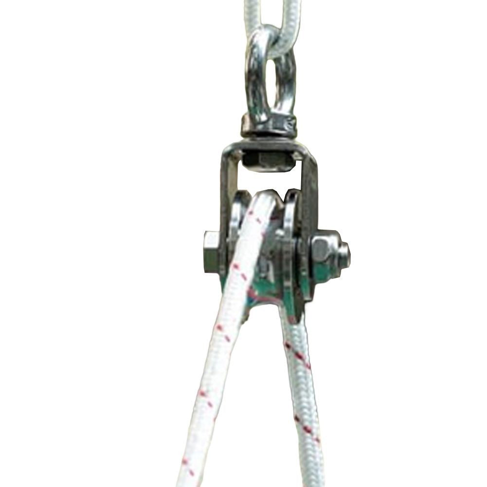 304 Stainless Steel Pulley with Two Ball Bearings for Efficient Rope Movement
