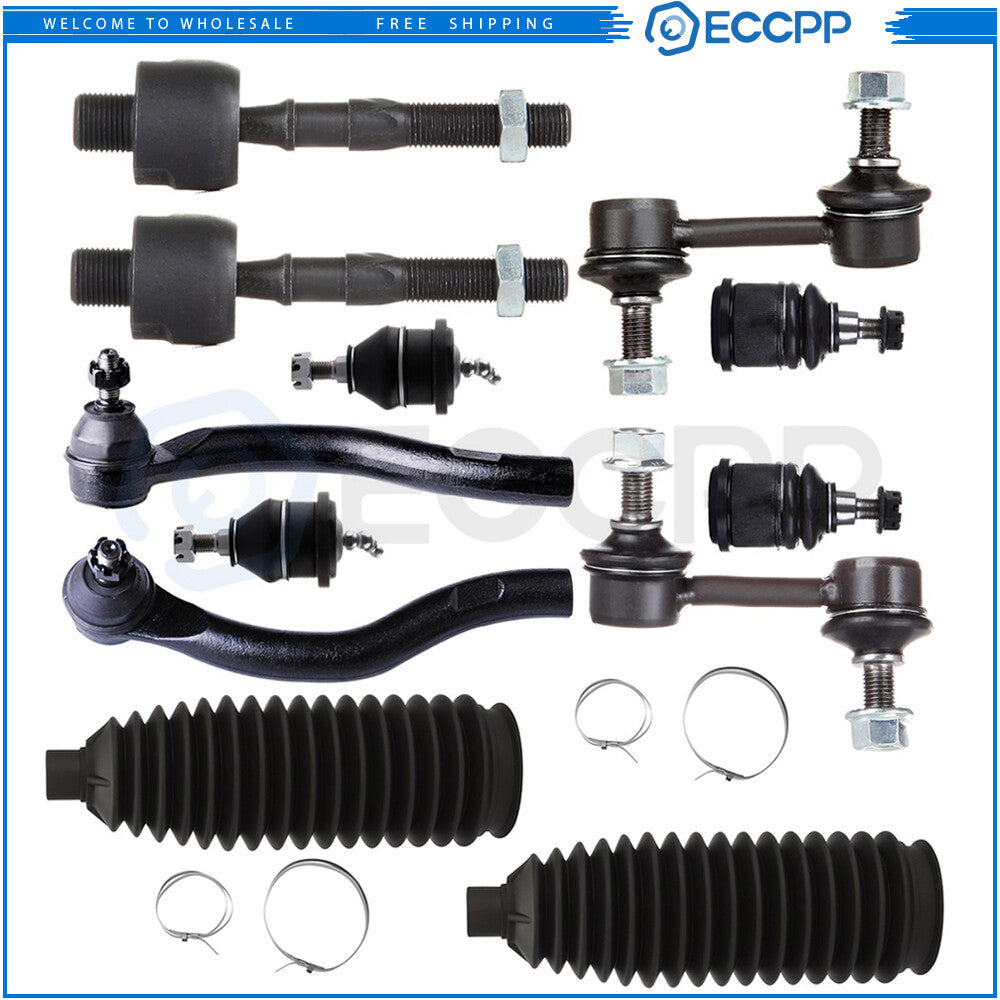 12x Front Tie Rod End Ball Joint Sway Bar Link Fits 2003-05 06 07 Honda Accord