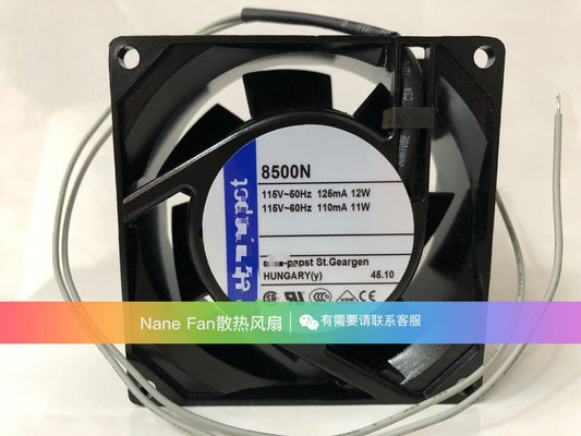 1 PCS Cooling Fan TYP 8500N 8CM 8038 115V 2 WIRE Aluminum frame Plastic leaf