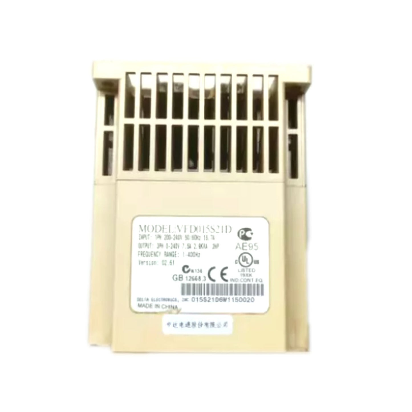 & Tested DELTA VFD015S21D PLC Inverter 1.5KW 220V