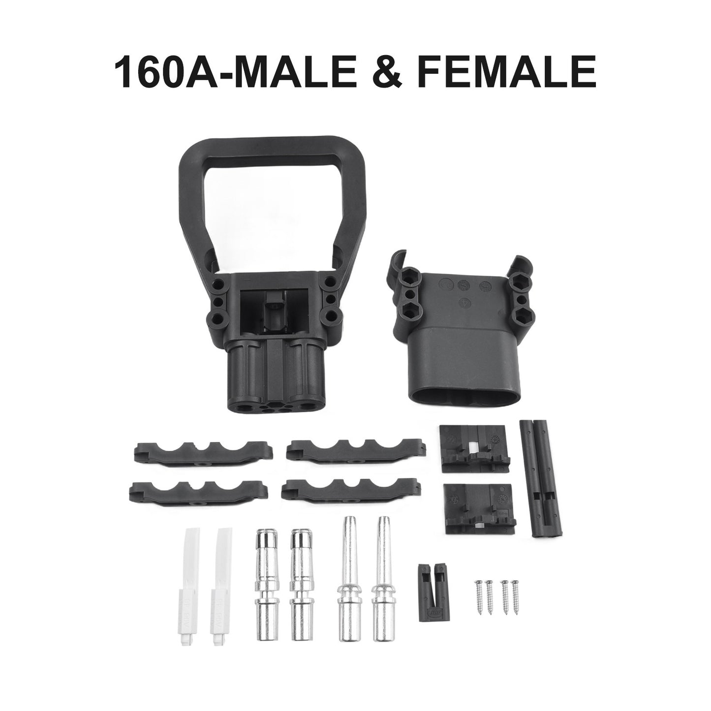 Battery Connector Forklift Connector 150V 80A/160A AC/DC Black IP23 PP