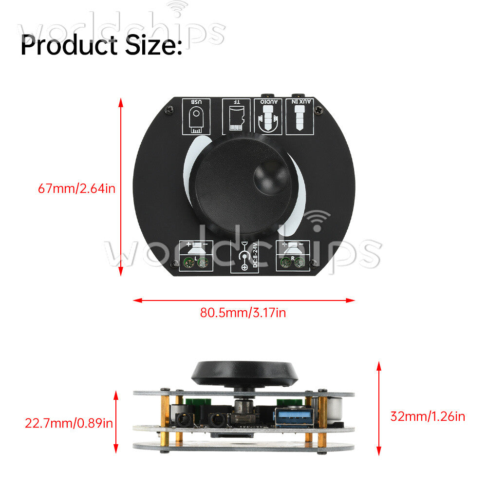 Dual Channel HIFI Digital Stereo Amplifier TPA3116 Bluetooth Amplifier Board DIY