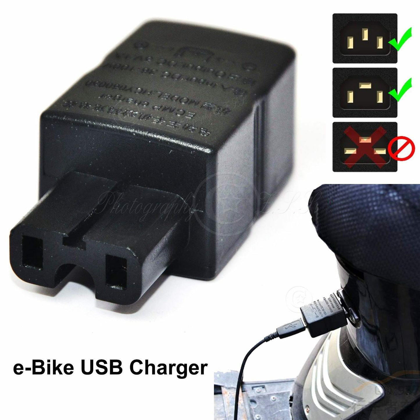 DC To DC 36V-100V to 5V 1A Inverter e-Bike Charge Port USB Charger Converter