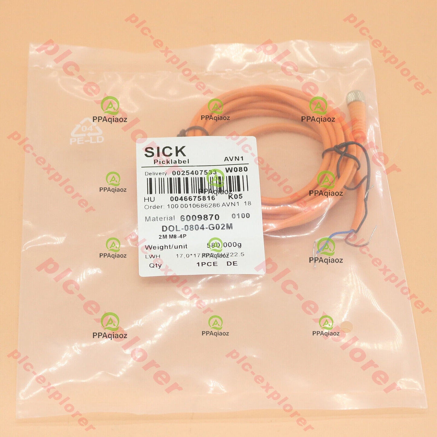 One   DOL-0804-G02M SICK Sensor Cable #P