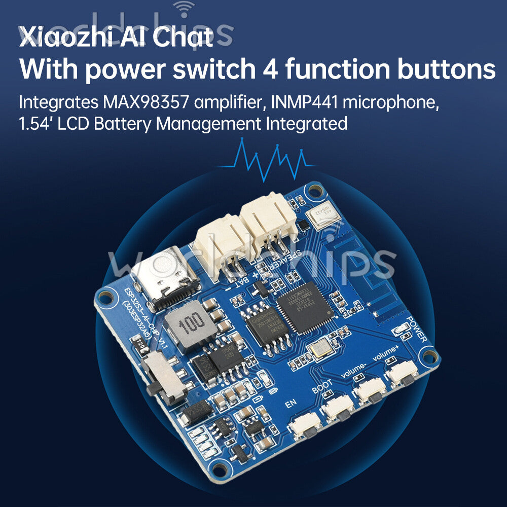Type-C ESP32-S3 Voice Chat Module 1.54 inch LCD MAX98357 WIFI Development Board