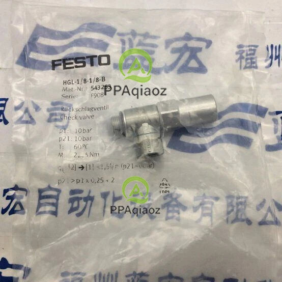 1PC  FESTO HGL-1/8-1/8-B 543253 Check Valve Free Shipping HGL1/81/8B
