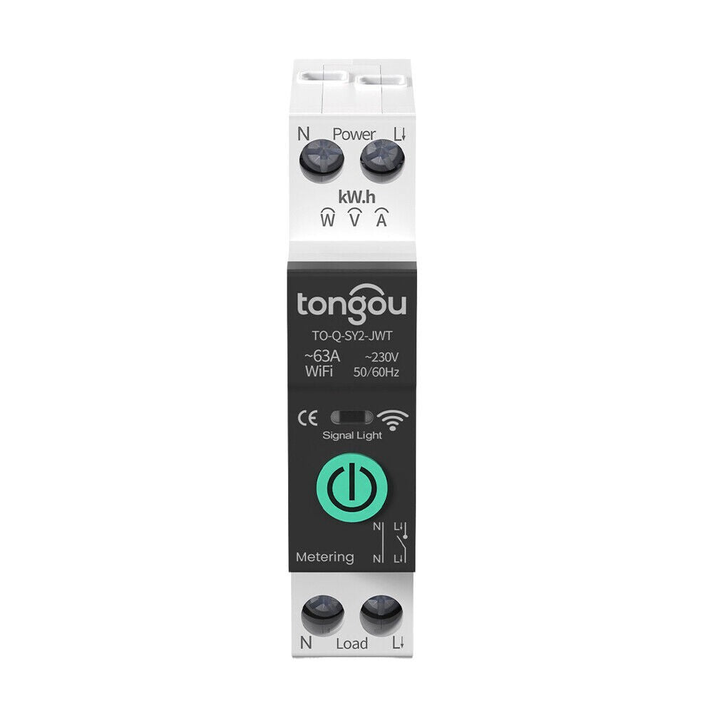 Tuya WiFi Smart Circuit Breaker Switch 1-63A Adjustable Over/Under Voltage Over