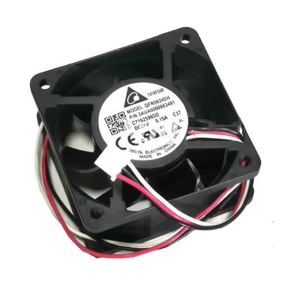 For QFR0624UH 6025 6CM 24V 0.26A 3-wire Double ball High Volume Fan
