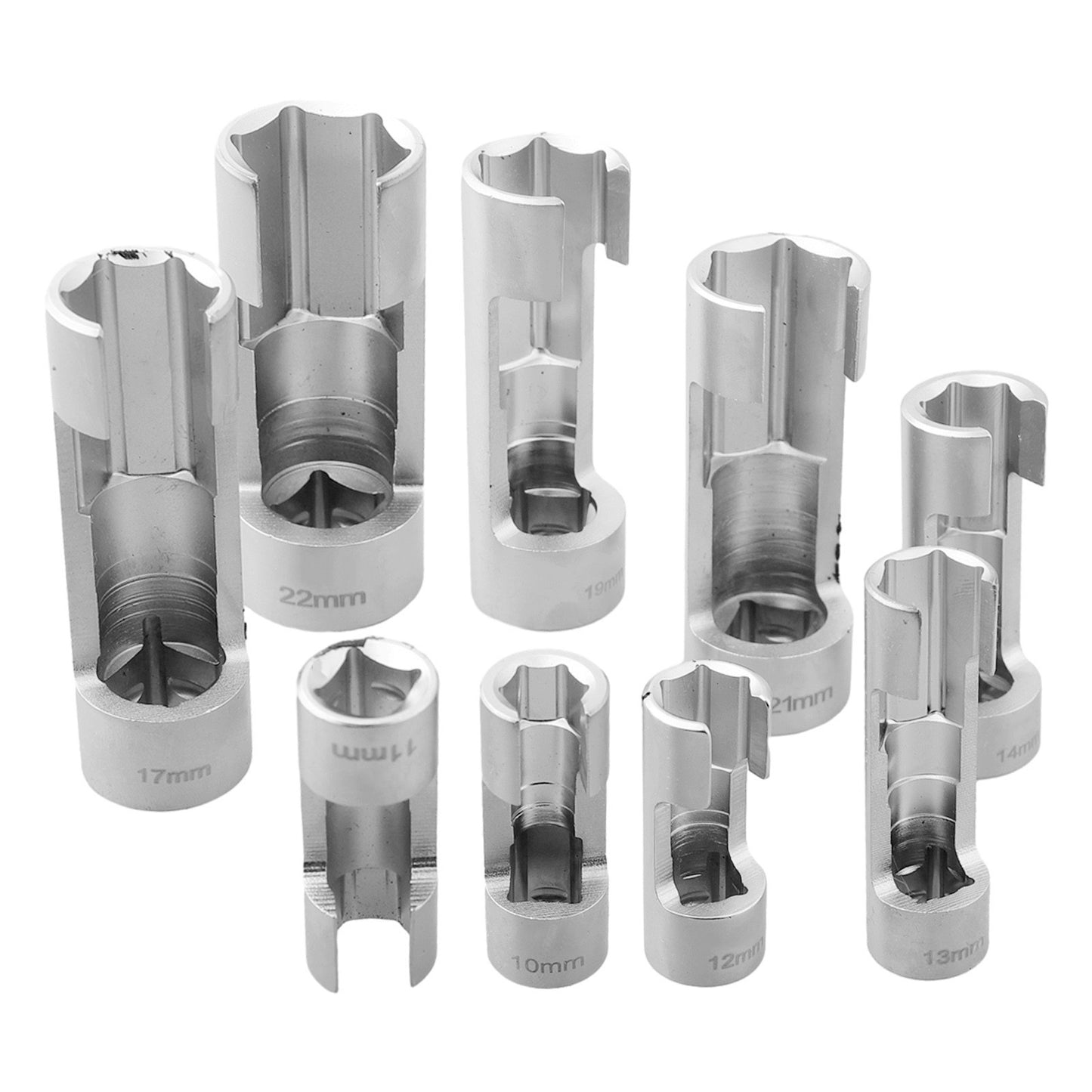 Effortless Temperature Sensor Unit Access 9pcs Fuel Line Socket Wrench Set
