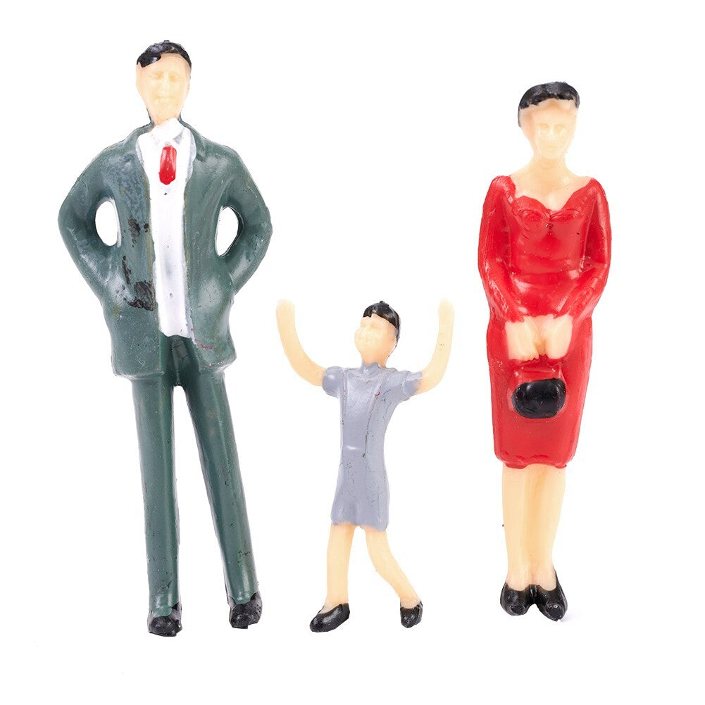 50x Scale Plastic Models 1:32 People Sitting Standing Figures Plastic 1 Gauge
