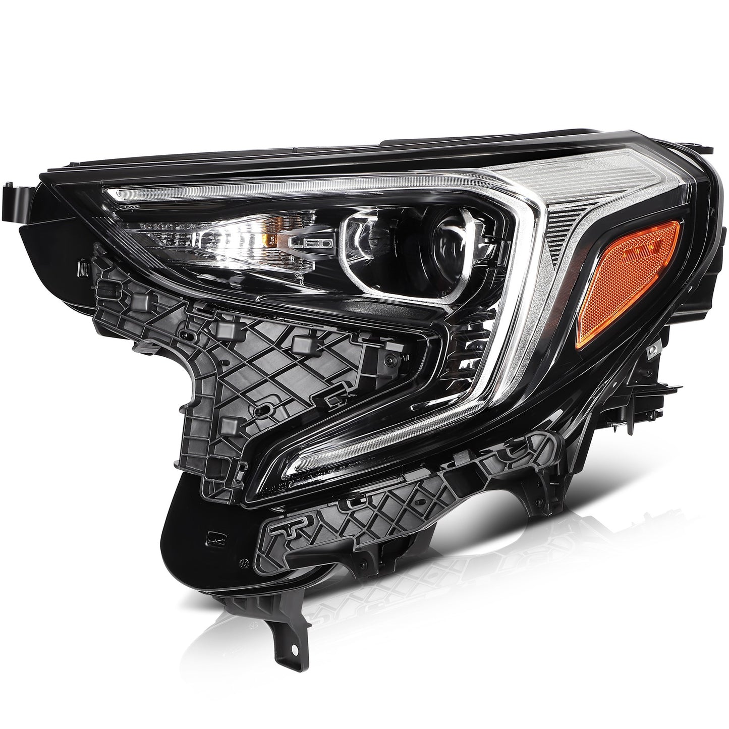 For 2018-2021 GMC Terrain Headlight Black Left Side Replace Headlight Assembly