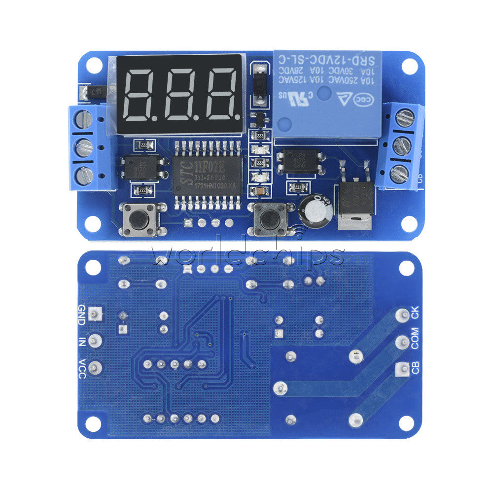 5PCS DC 12V LED Display Digital Delay Timer Control Switch Module PLC Automation