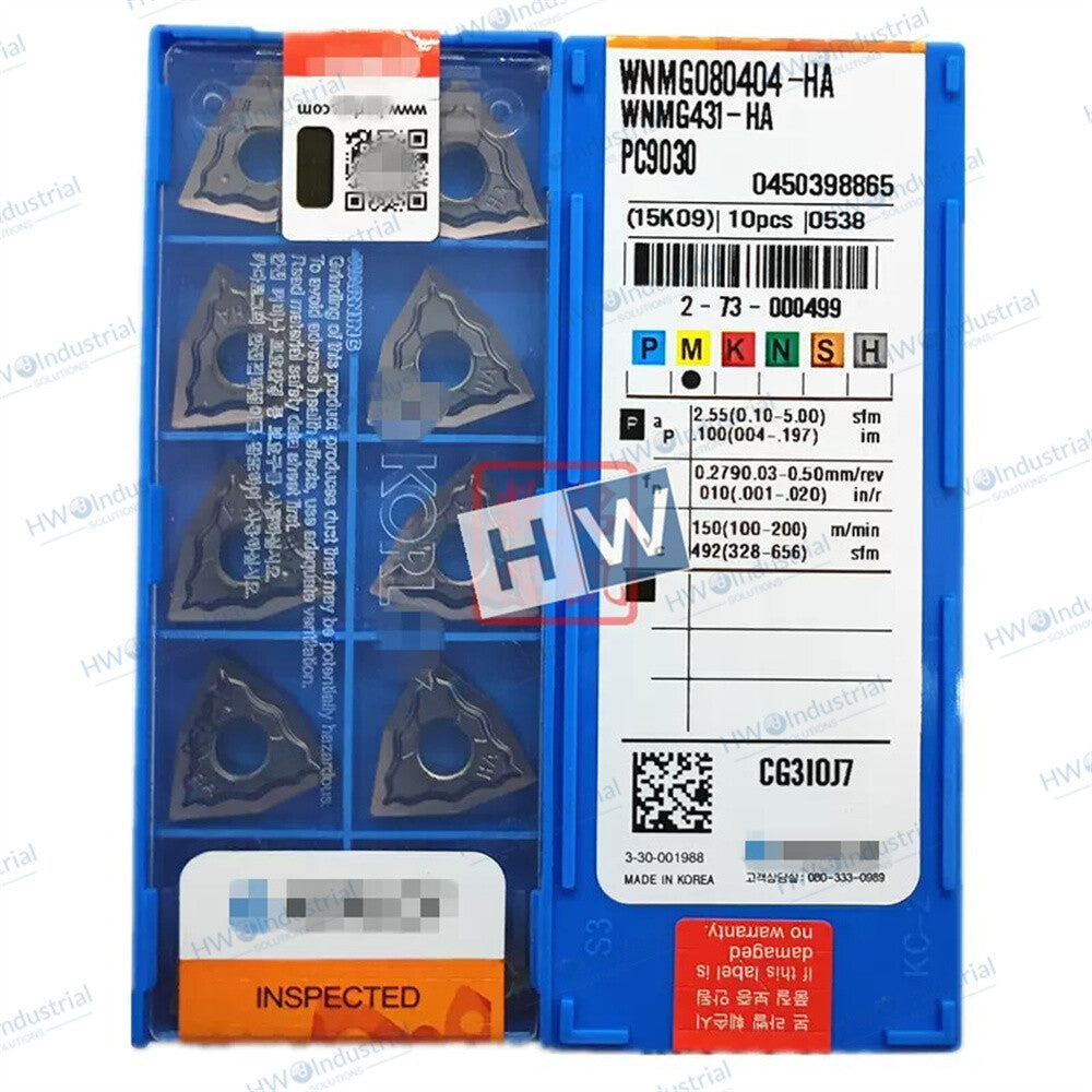 10piece/Box WNMG080404-HA PC9030 Peach Shaped CNC Blade KORLOY