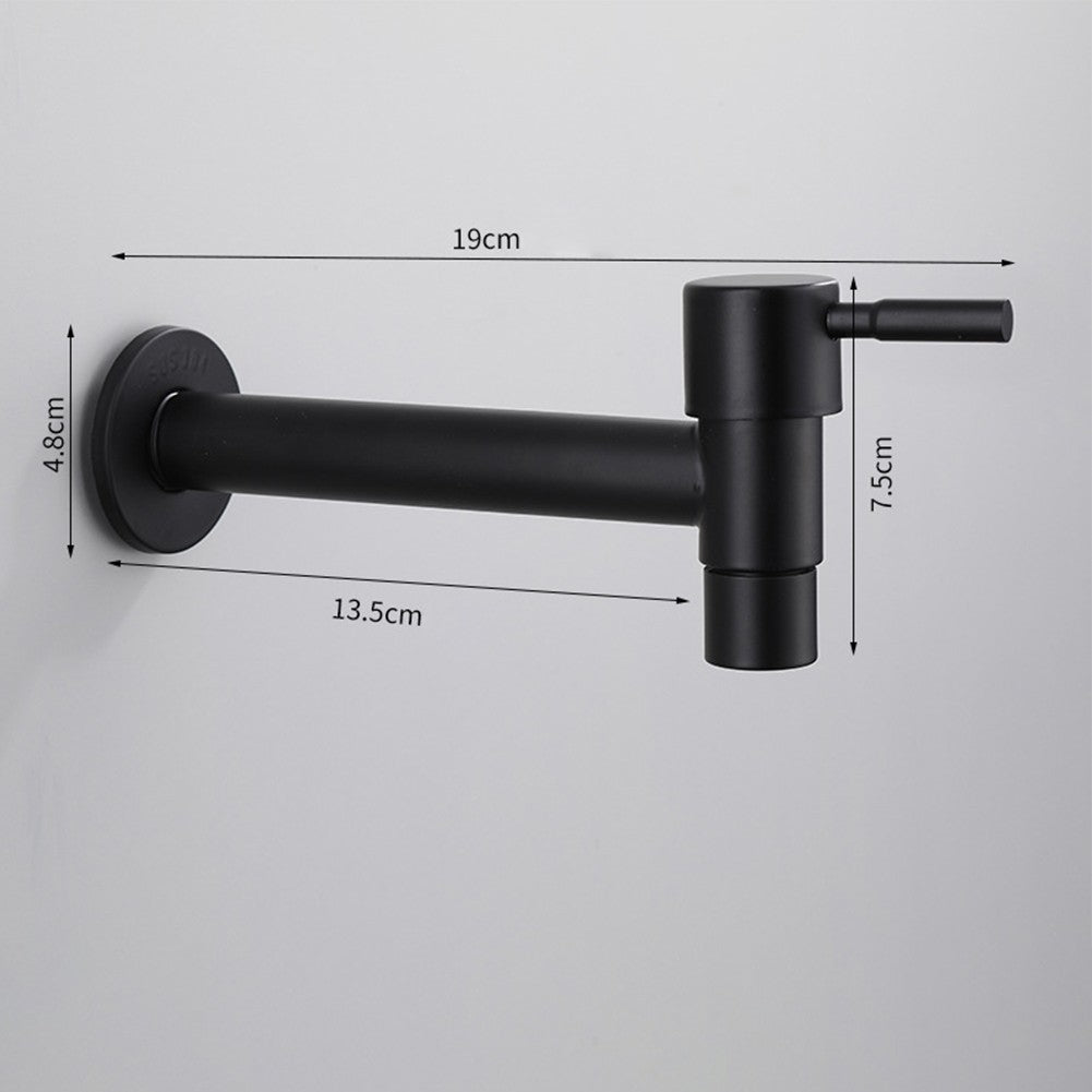Outdoor Garden Faucet with Long Handle and Sturdy Stainless Steel Construction