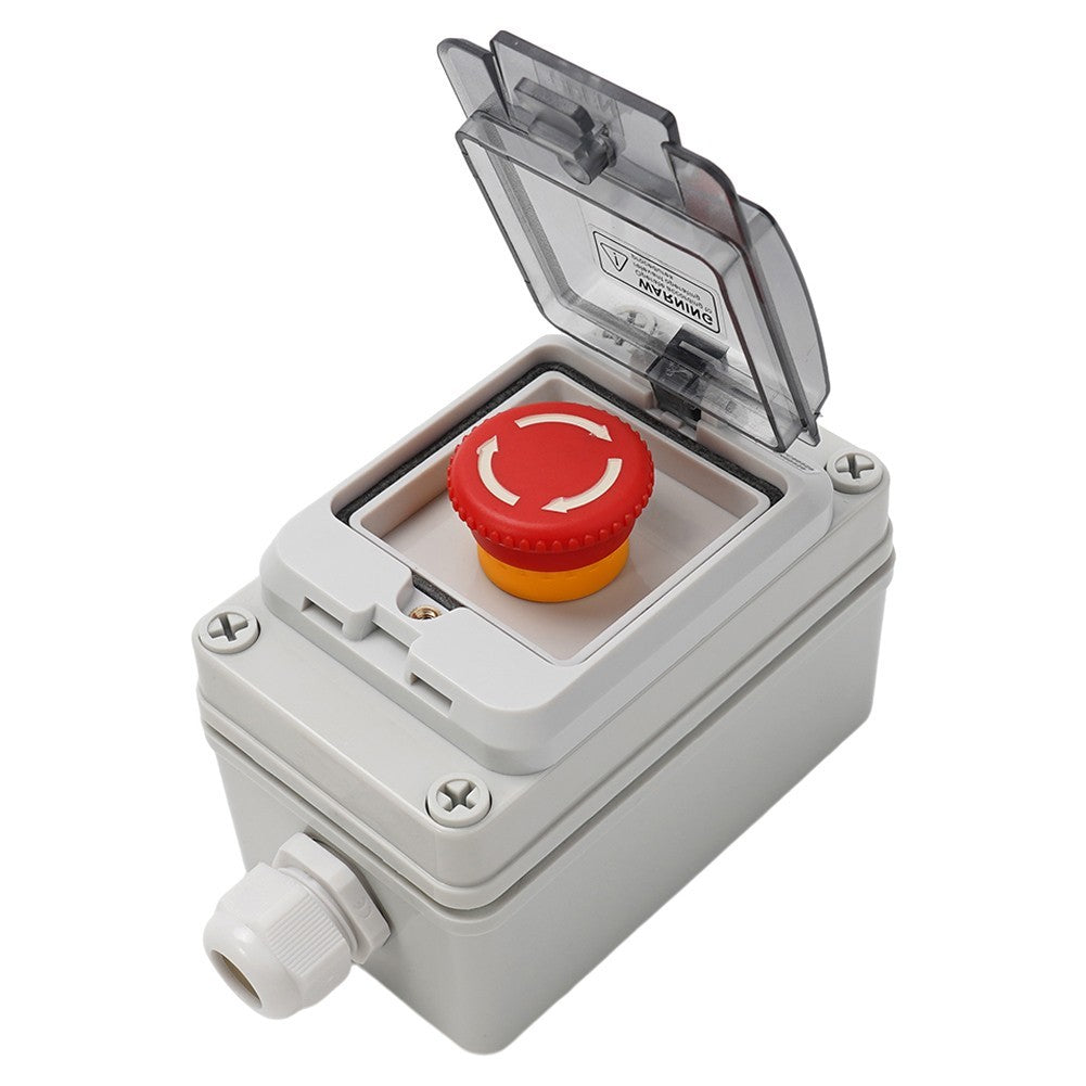 1pcs  Stop Button-Box 130*80*100mm Outlet Hole 22 With Connector