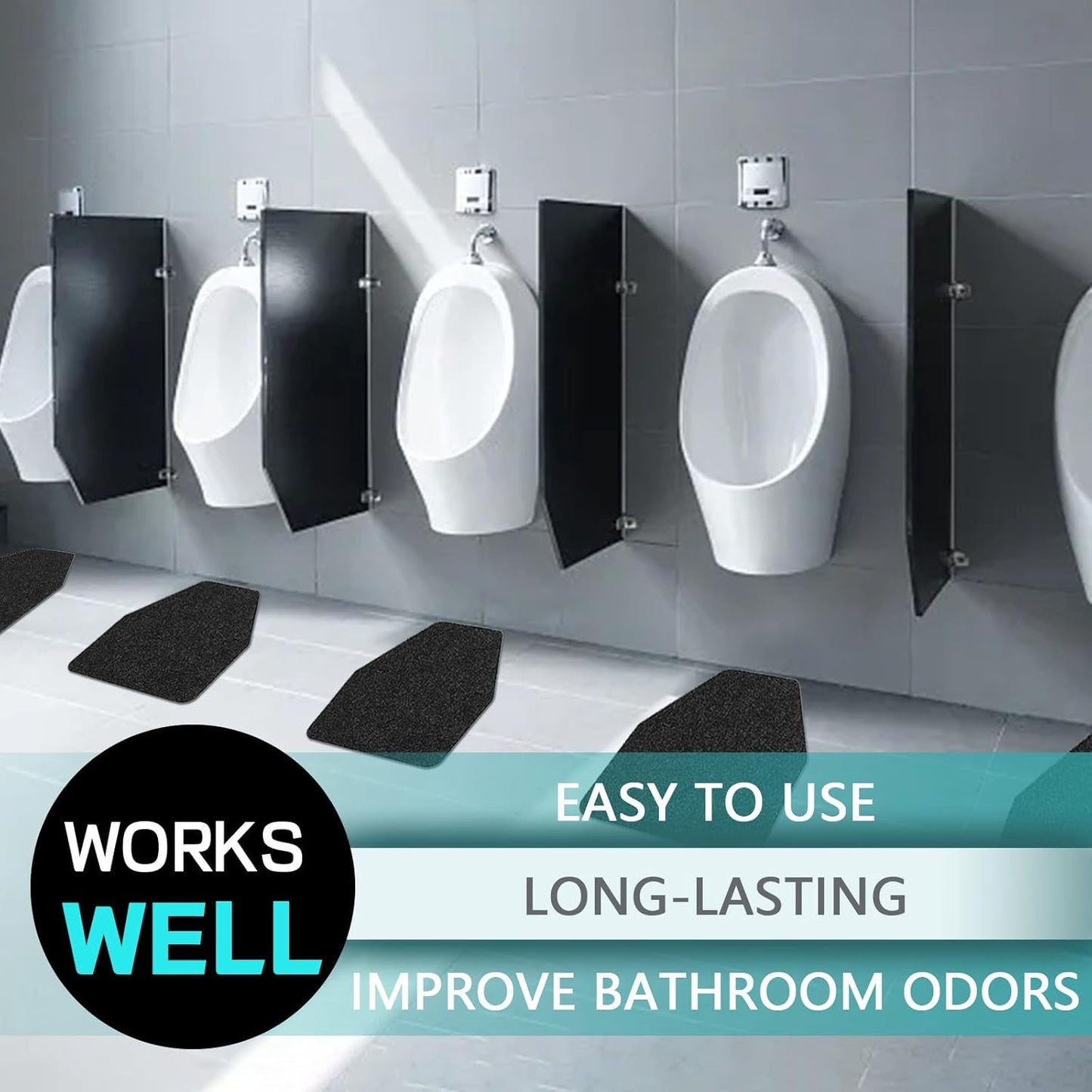 Urinal Mats 6 Pack Urinal Pads Urinal Floor Mats for Men Bathroom Commerical Dis
