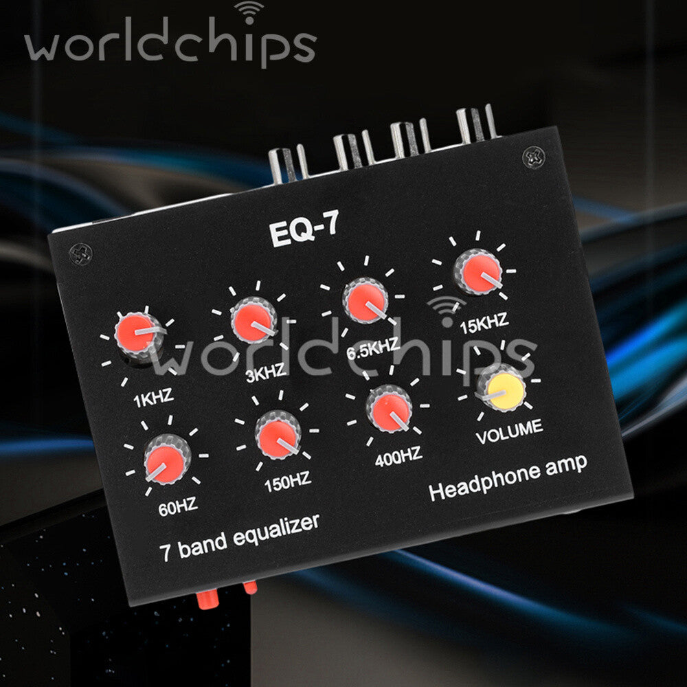 Audio EQ-7 Audio Signal Preamplifier 7 Band Equalizer Adjust Car Phone Amplifier