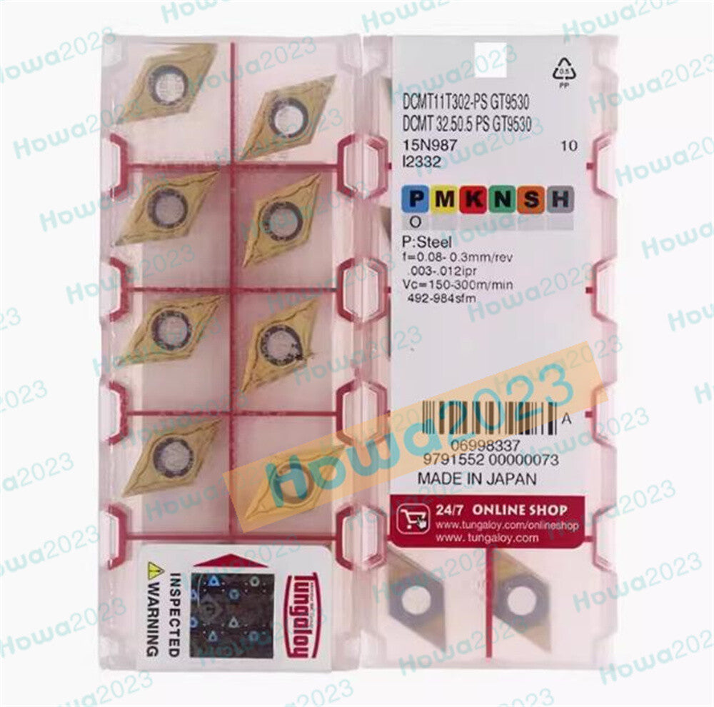 10Pcs/BOX Tungaloy DCMT11T302-PS GT9530 DCMT32.50.5-PS Carbide Inserts Blade